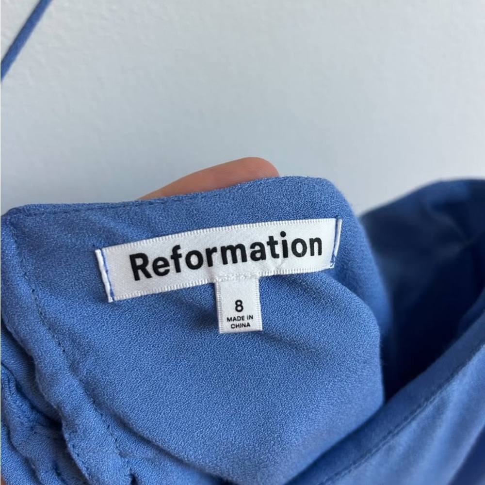 Reformation Cornflower Blue Dress
